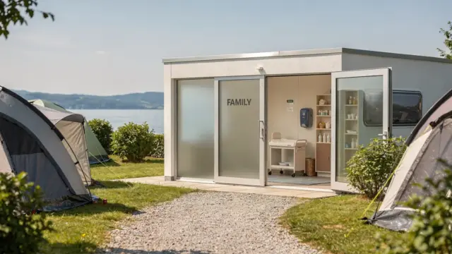 Familienfreundlicher Campingplatz am Bodensee mit Familienbad und Wickelraum